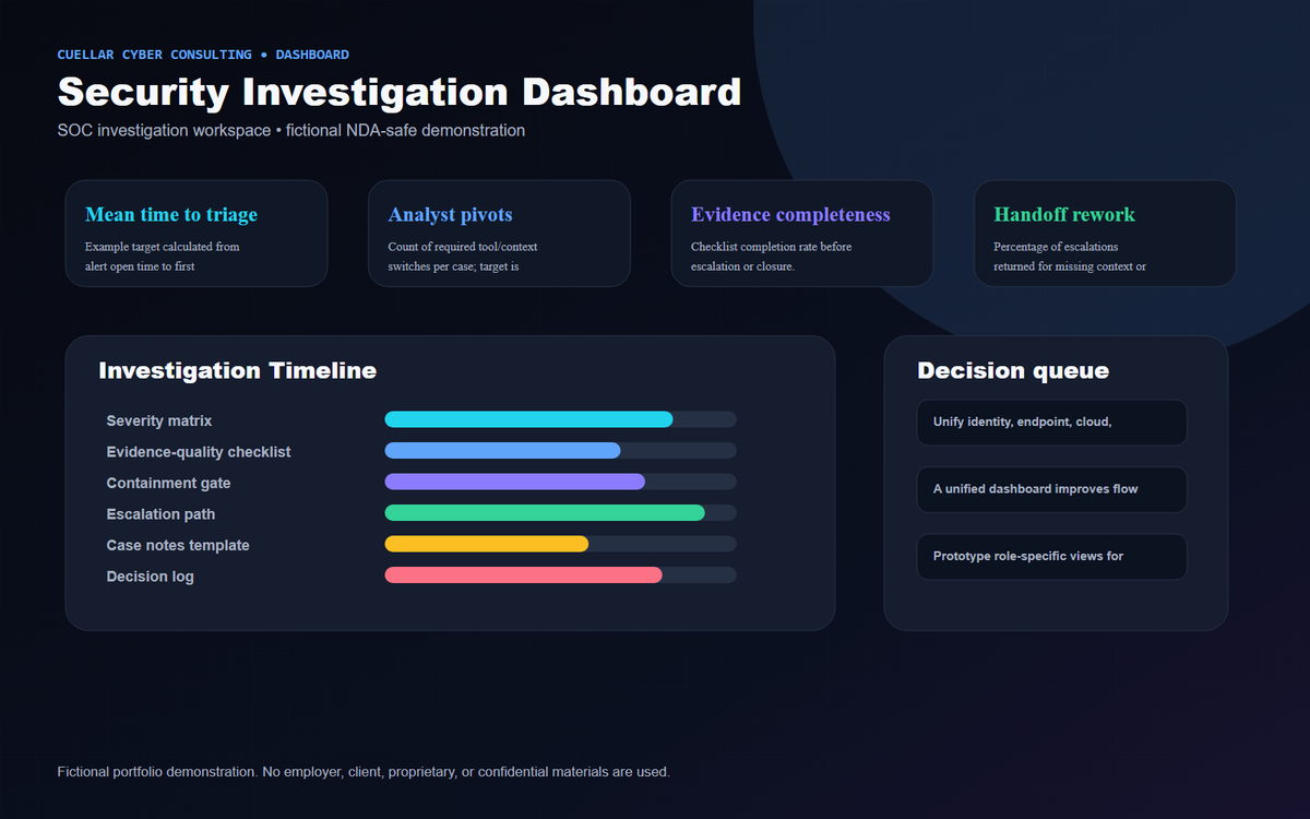 Fictional Security Investigation Dashboard dashboard thumbnail